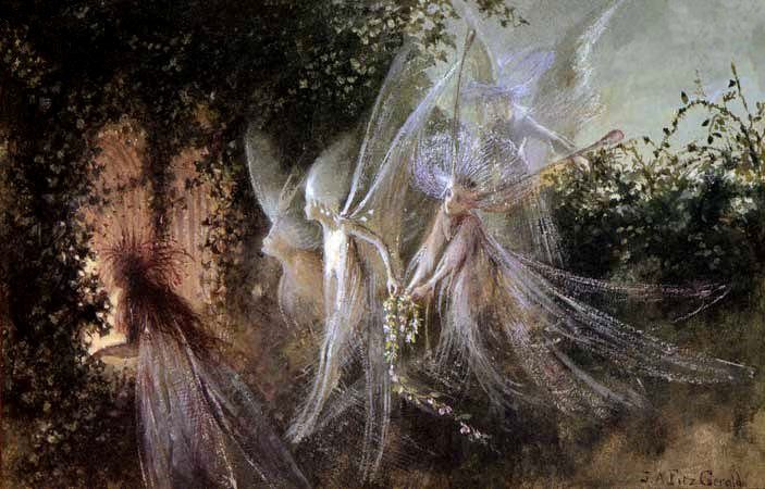 Fairies Looking Through A Gothic Arch John Anster Fitzgerald