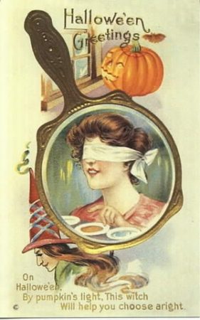 Carte postale d'Halloween trois bols