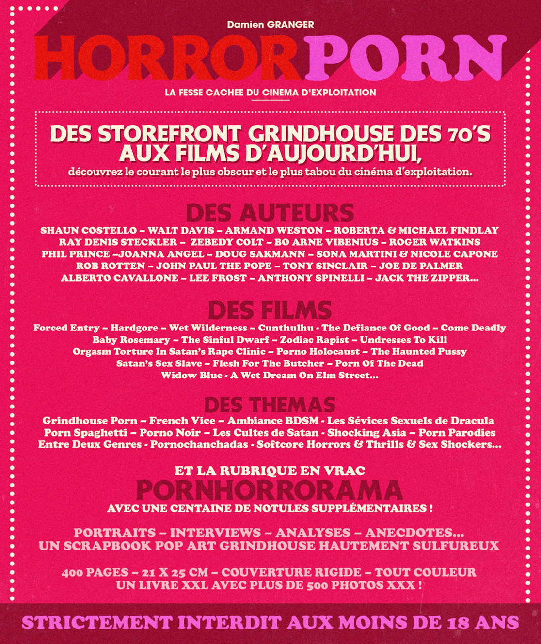 Horror Porn La fesse cachée du cinéma d'exploitation livre