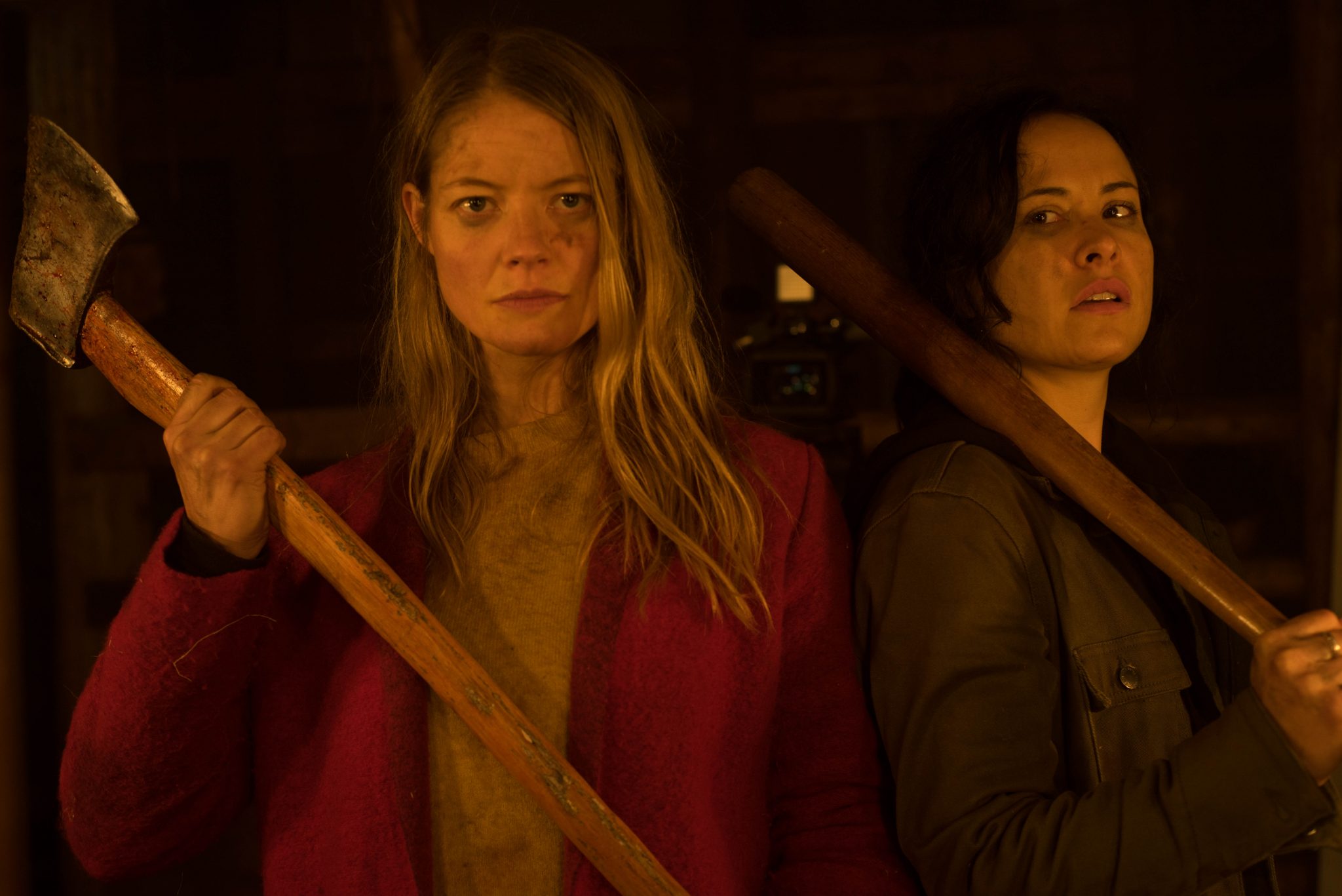 Sarah Allen (playing Valerie) and Tommie-Amber Pirie (playing Renee)